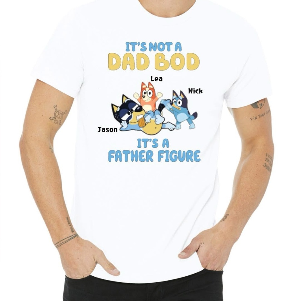 Dad Bod With Kids Names Shirt - Picture 1 of 2